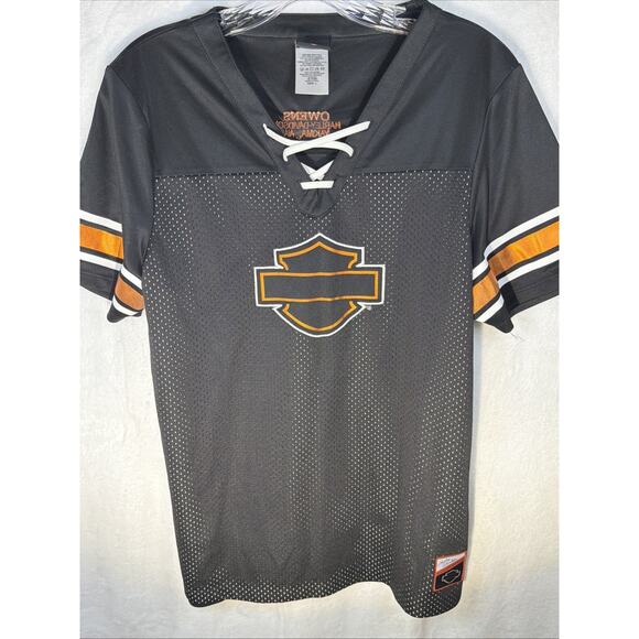 Women’s First Flight Harley Davidson Jersey Size Large Black Jerseys - Picture 1 of 8